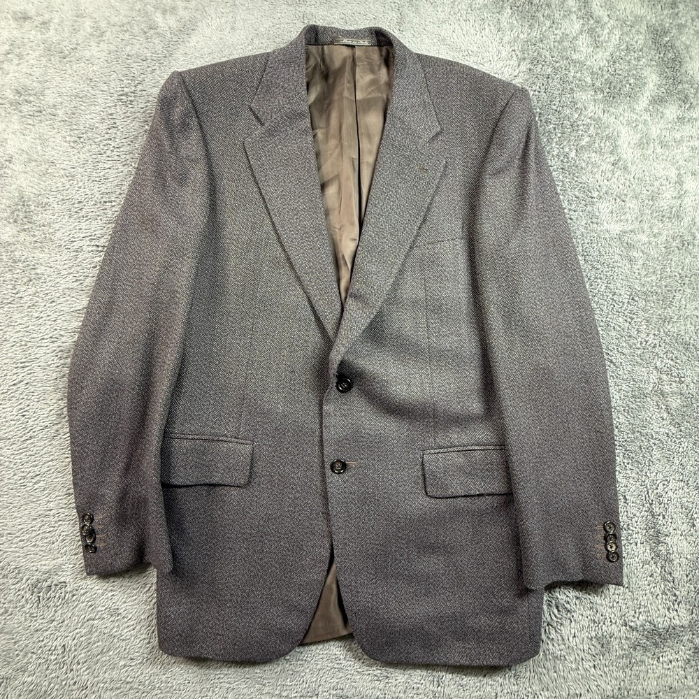Corneliani Saks Fifth Ave Mens 52R 42US Virgin Wool Cashmere Tweed Blazer Italy